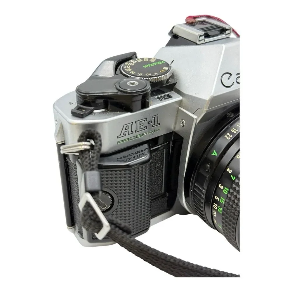 Canon AE-1 35mm SLR Film Camera w/ 50mm f/1.8 28mm F2.8 Lens Tested